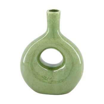 Vase ceramic 16x7.5x20.5cm Green