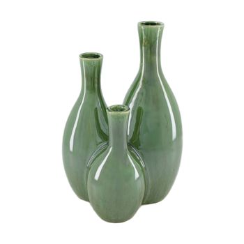 Vase ceramic 22x16.5x32.5cm Green