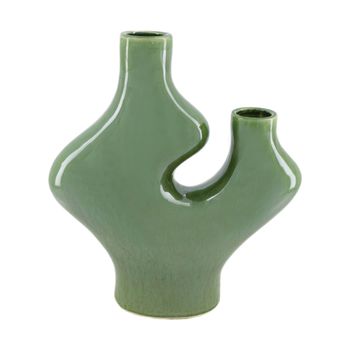 Vase ceramic 30x10x33cm Green