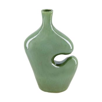 Vase ceramic 15.5x8.5x28.5cm Green