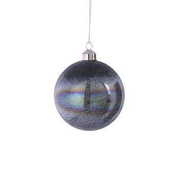 Kerstbal glas zwart - d10cm