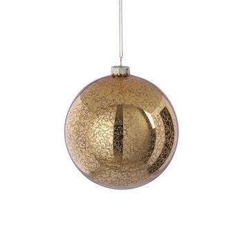 Kerstbal glas goud antiek - d12cm