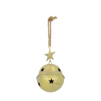 Bell metal with hanger 12x12x20cm Gold