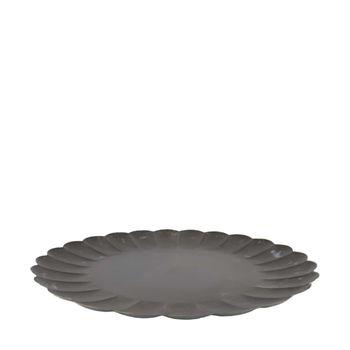 Tray round metal 58x58x3cm Black