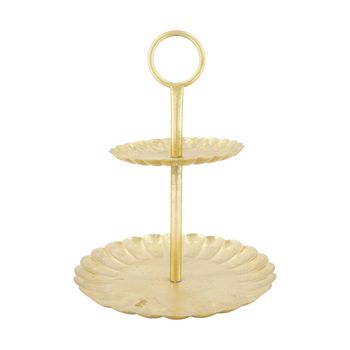 Etagiere metal 28x28x36cm Gold