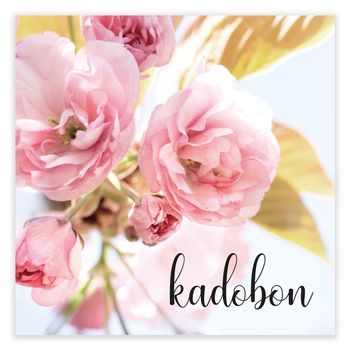 Kadobon ''Roze bloem'' 12 stuks