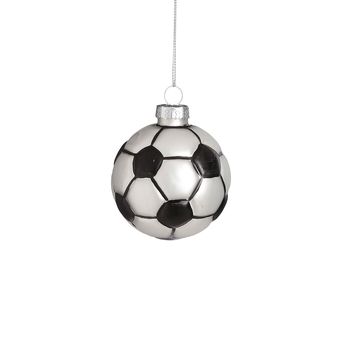 Ornament football zilver - h7,5cm