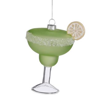 Ornament cocktail groen - l9,5xb7,5xh11,5cm