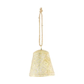 Bell metal with hanger 14x14x17cm Gold