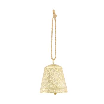Bell metal with hanger 12x12x15cm Gold