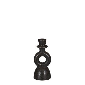 Candleholder black - h18xd8cm