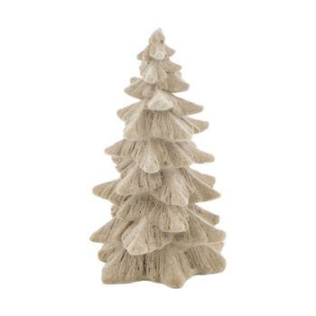 Tree polyresin 10x8.5x15.5cm Cream