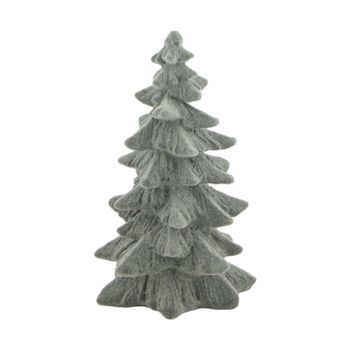 Tree polyresin 10x8.5x15.5cm Grey