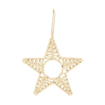 Hanger star paper rope 24x1x24cm Natural