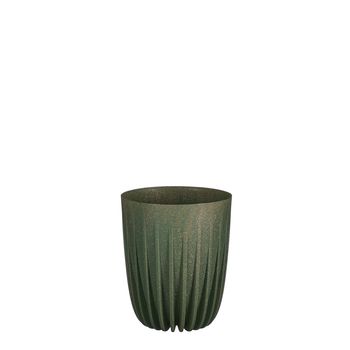 Lungo pot round green FSC Mix - h17xd14cm