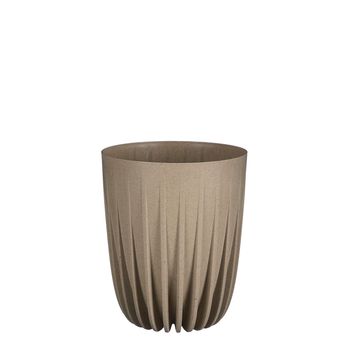 Lungo pot round taupe FSC Mix - h22,5xd19cm