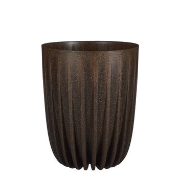 Lungo pot round d. brown FSC Mix - h30xd25cm