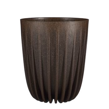 Lungo pot round d. brown FSC Mix - h36xd30cm