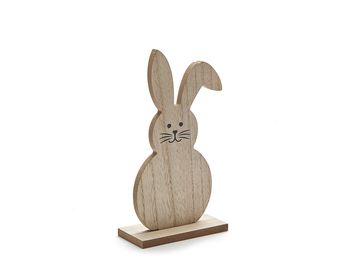 Wooden bunny 10x20cm