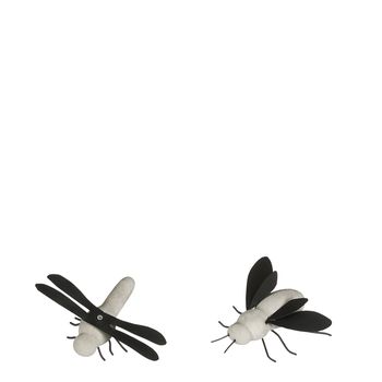 Dragonfly grey 2 assorted - l9,5xw11,5xh3,5cm