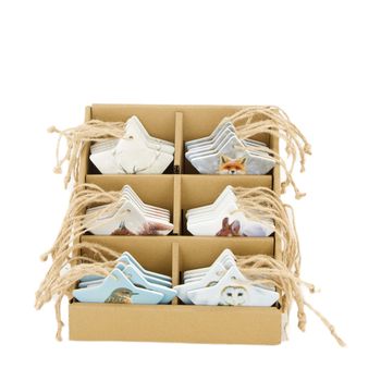 Hanger star animal print ceramic 8x7.5x0.42cm Mixed Multi