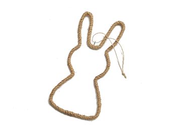 Rope rabbit hanger 14x30cm