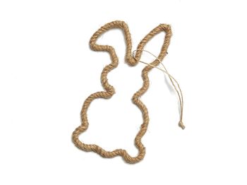 Rope bunny hanger 12x23cm