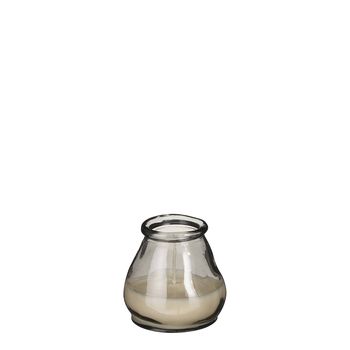 Juan Vorratsglas mit Wachs aus recyceltem Glas grau - h10xd10cm