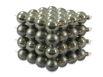 cb. 64 glassballs/cap granite green 40 mm
