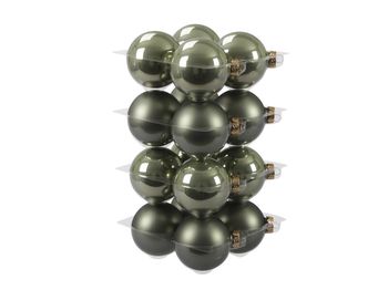cb. 16 glassballs/cap granite green 80 mm