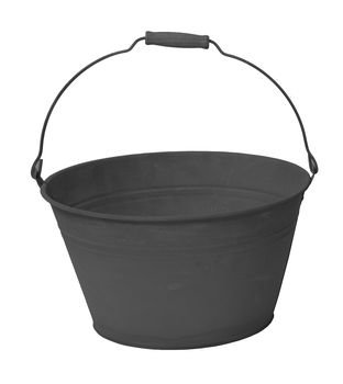 Zinc Vintage Black Low Bucket D27H15