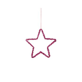 Ornament Stern fuchsia - d15cm