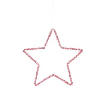 Ornament ster roze - d25cm