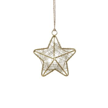 Ornament ster goud - d10cm