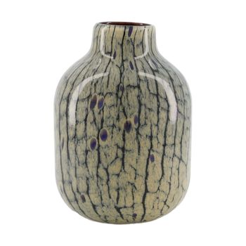 Vase glass 17x17x24cm Dark blue