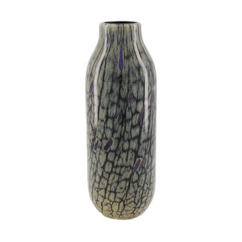 Vase glass 12x12x33cm Dark blue