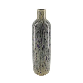 Vase glass 12.5x12.5x46.5cm Dark blue