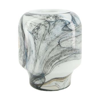 Vase glass 20x20x23.5cm Brown/Black