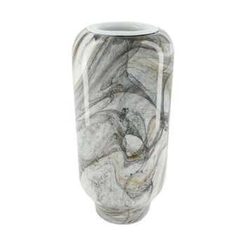 Vase glass 19x19x40.5cm Brown/Black