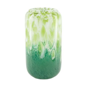Vase glass 12x12x22cm Green