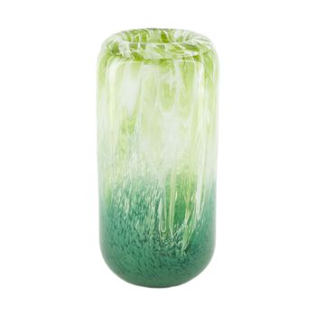 Vase glass 13.5x13.5x27cm Green