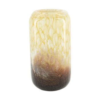 Vase glass 12x12x22cm Amber