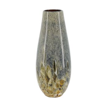 Vase glass 15.5x15.5x37.5cm Black