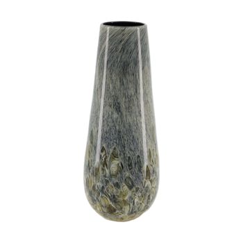 Vase glass 17x17x42cm Black