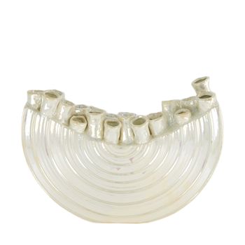 Vase ceramic 34.5x9x27.5cm White