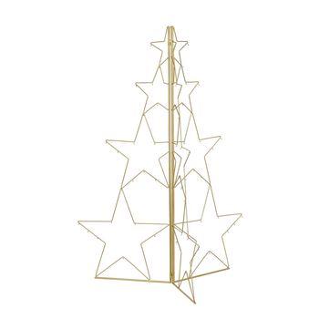 Decoratie kerstboom opvouwbaar goud - l92xb92xh118cm