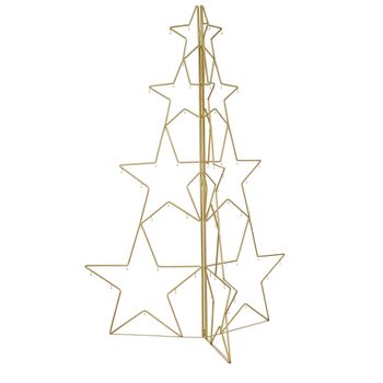 Dekoration Weihnachtsbaum faltbar gold - l128xw128xh171cm