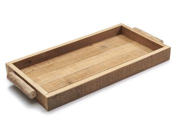 Wooden tray 38x22cm + handle