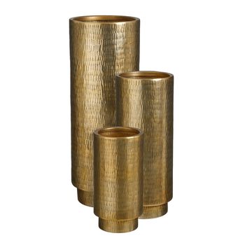 Canyon pot rond d.goud set van 3 - h99xd36,5cm