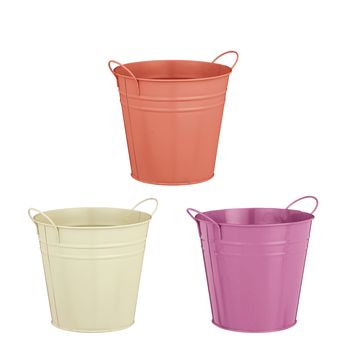 Joey pot rond lila zalm beige 3 assorti - h13xd14cm